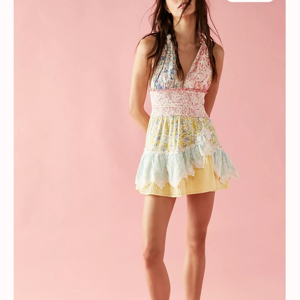 Loveshackfancy Cambria Halter Dress